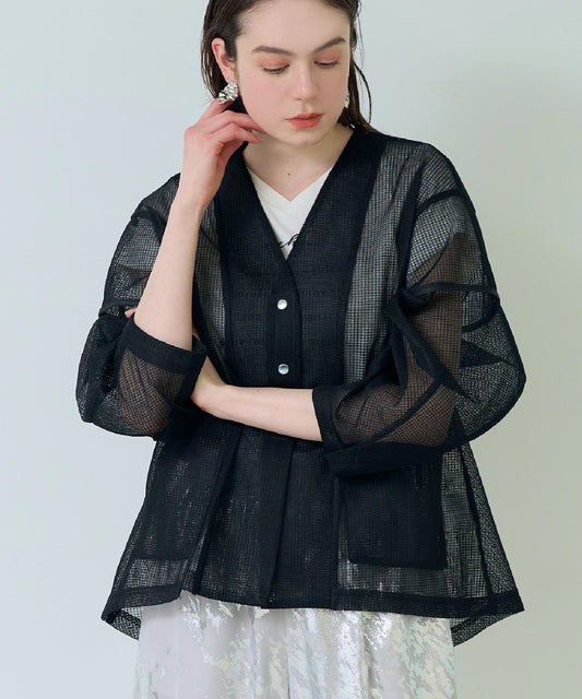 Eimee Law メッシュ コクーン スリーブ ジャケット 365-9684