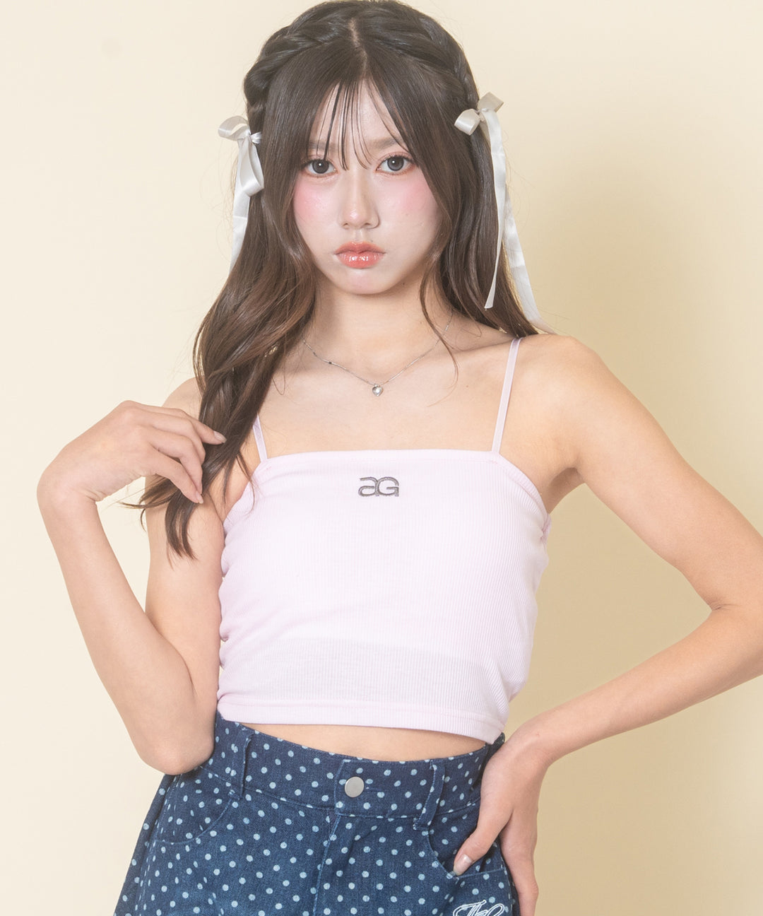 ライトピンク(Mサイズ着用/身長：約156cm)