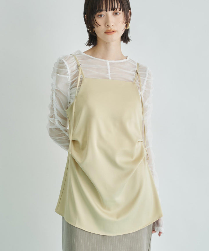 マットサテン ロング キャミソール 363-9665
