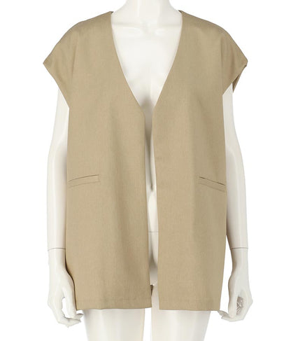 カラーレスショート丈ジレ 364-8696