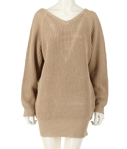 バックスピンドルニットチュニック 793-8580