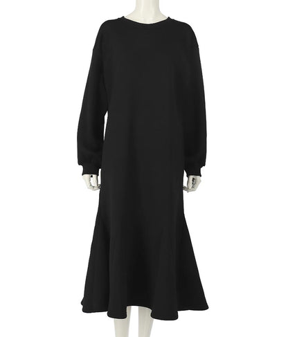 裏起毛スウェットフレアワンピース 157-5316