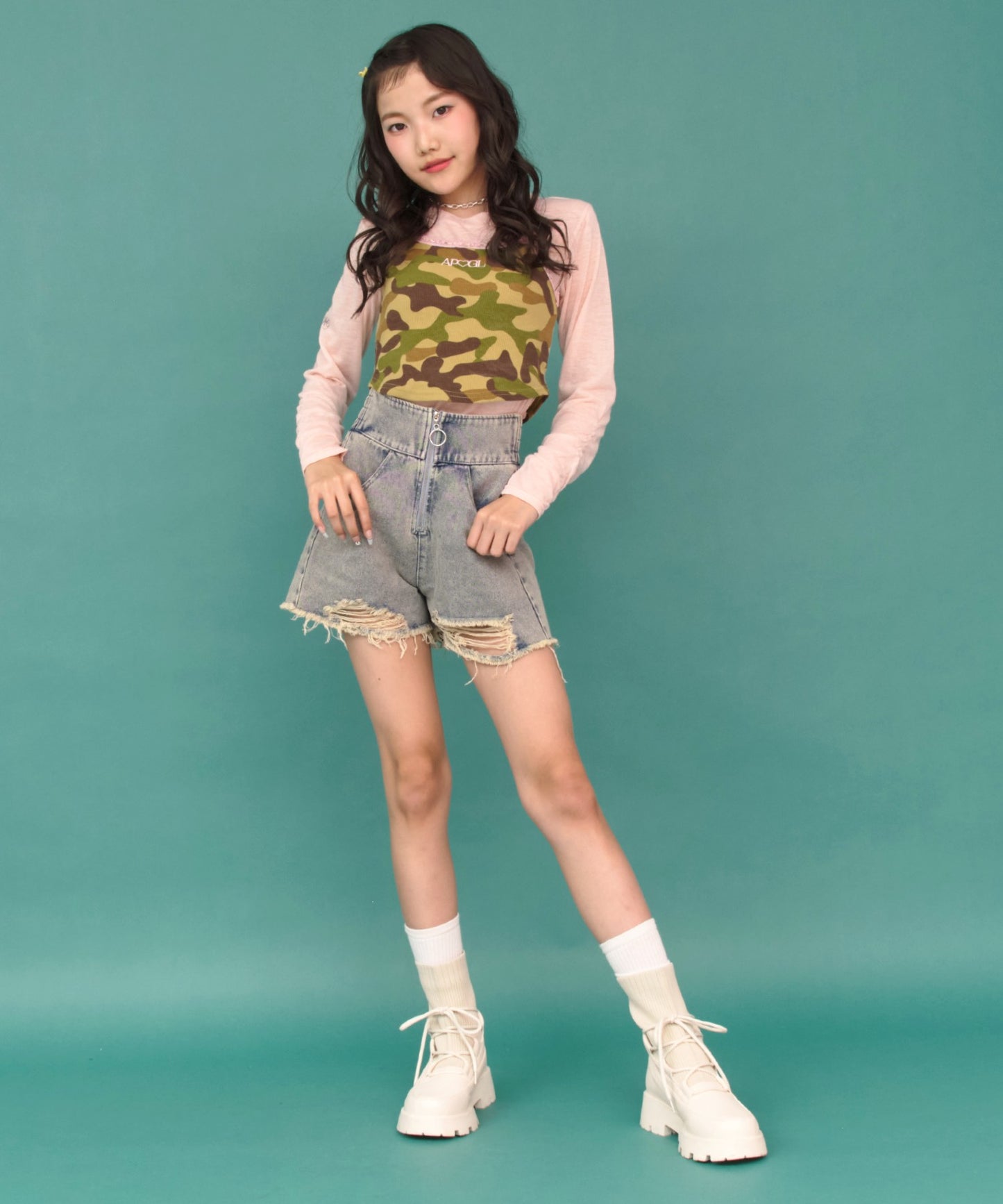 カーキ/150cm(Sサイズ着用)