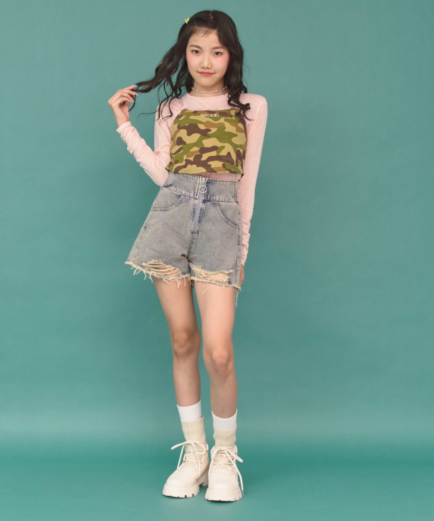 カーキ/150cm(Sサイズ着用)