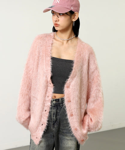 ラメ シャギーニット カーディガン 794-9422