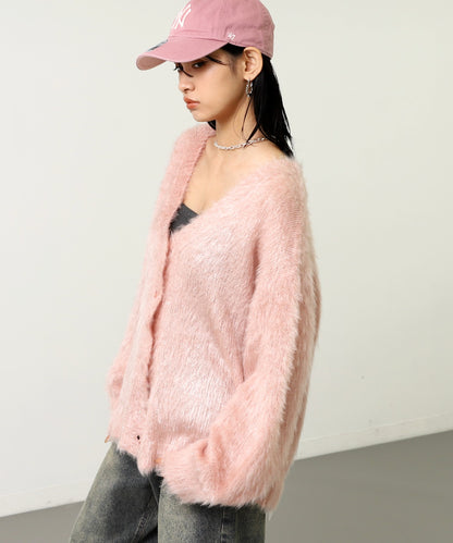 ラメ シャギーニット カーディガン 794-9422