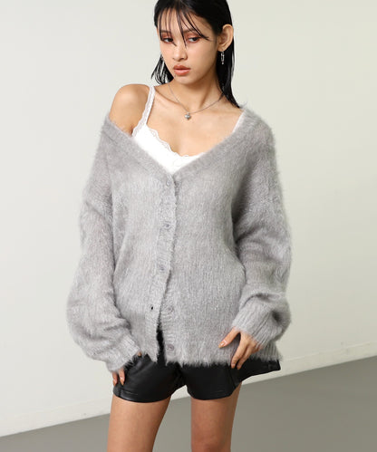 ラメ シャギーニット カーディガン 794-9422