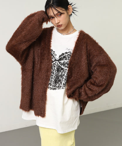 ラメ シャギーニット カーディガン 794-9422