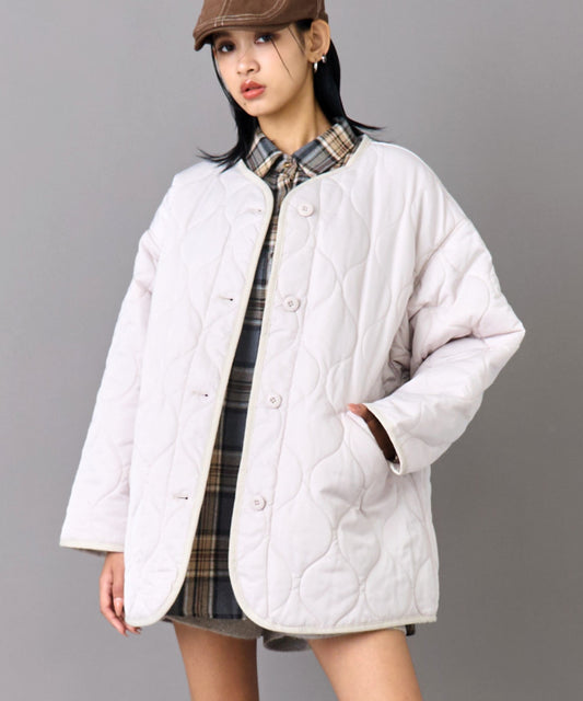 裏地付き オーバーサイズ キルティング コート 796-9399