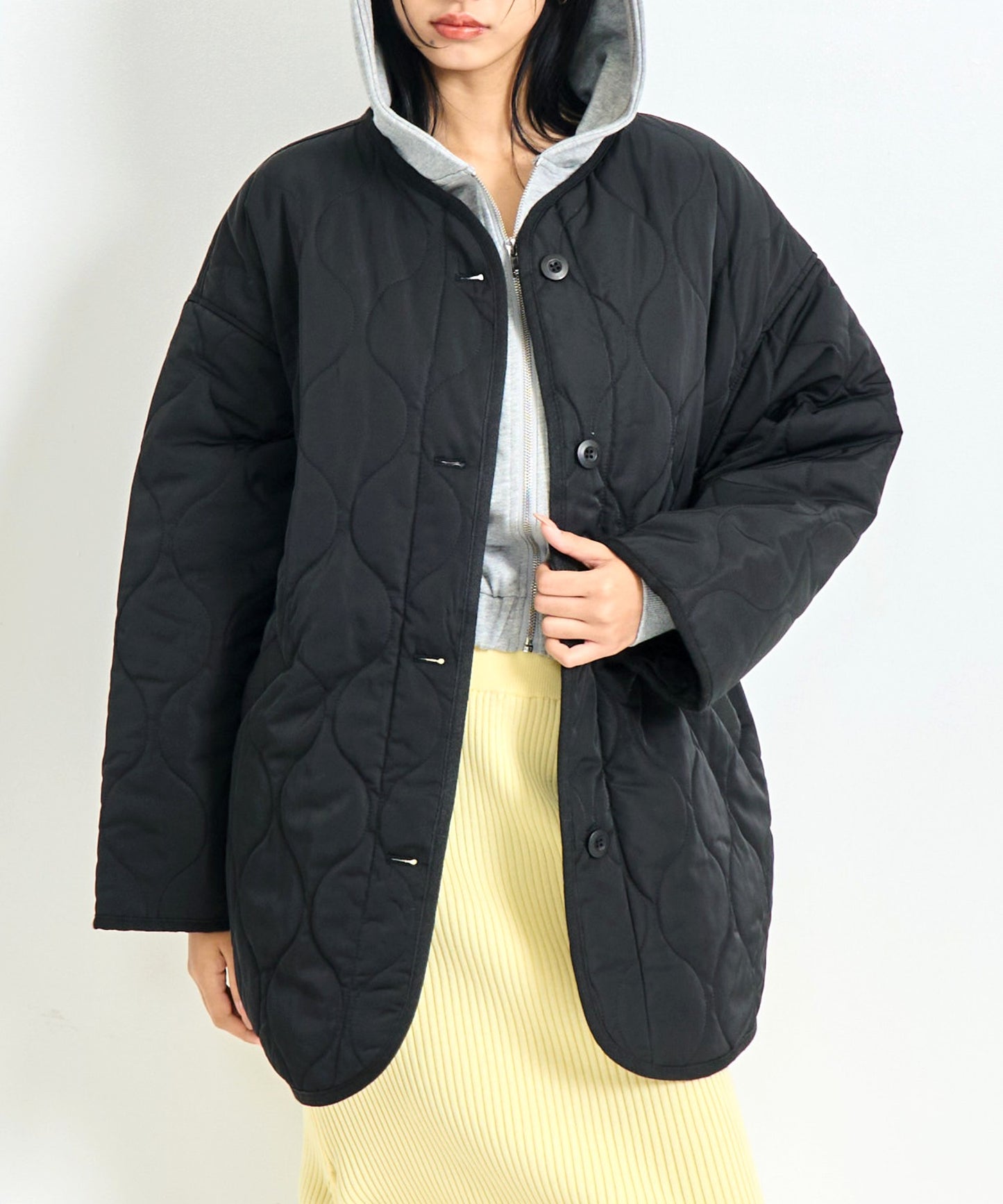 裏地付き オーバーサイズ キルティング コート 796-9399