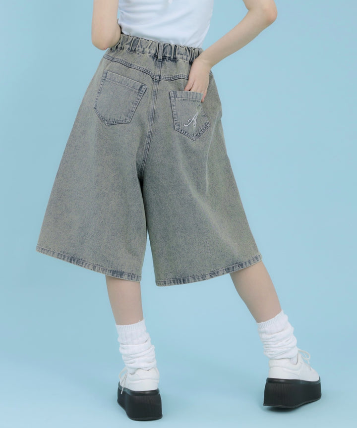 スピンドル レース デニム ハーフパンツ 912-7919