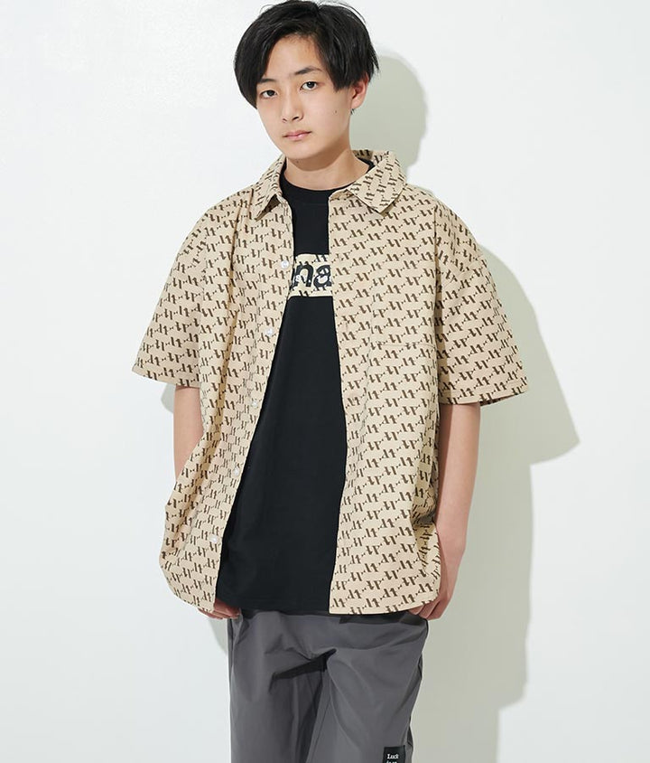 R+Sモノグラムデニムシャツ【親子・キッズお揃い】