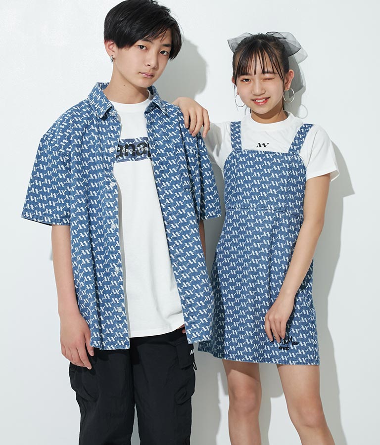 R+Sモノグラムデニムシャツ【親子・キッズお揃い】 914-7180