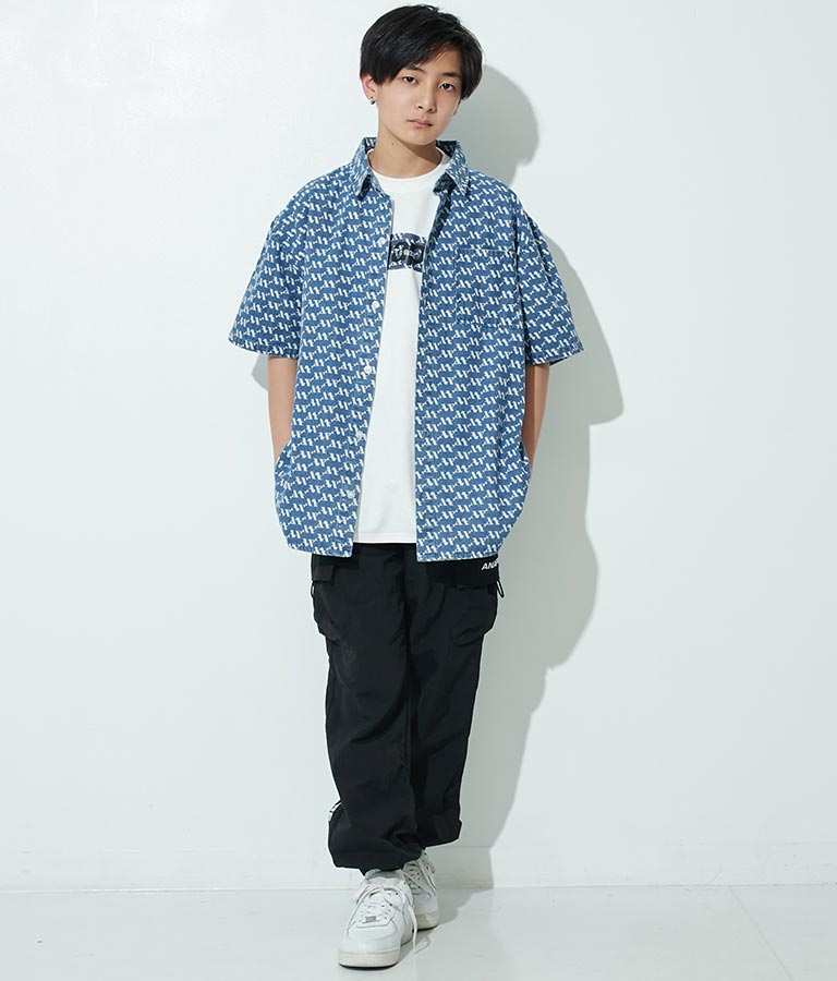 R+Sモノグラムデニムシャツ【親子・キッズお揃い】 914-7180
