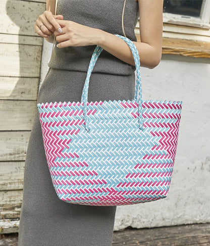 配色カゴBIGトートバッグ 819-6633