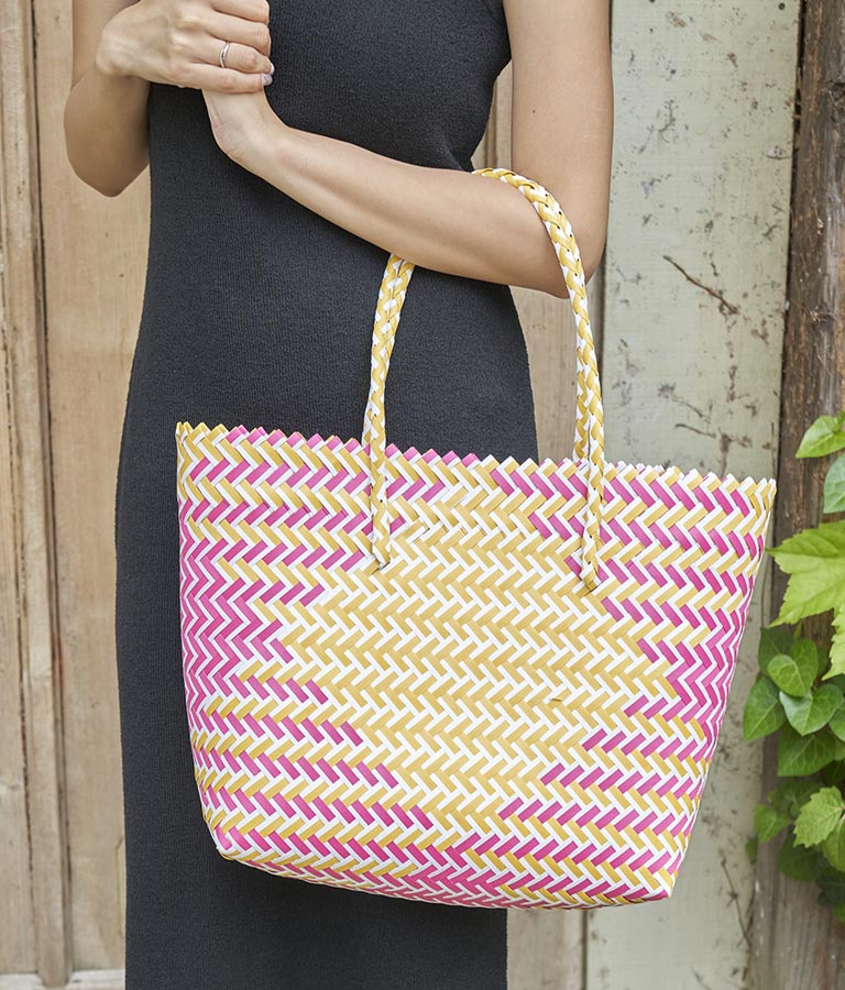 配色カゴBIGトートバッグ 819-6633