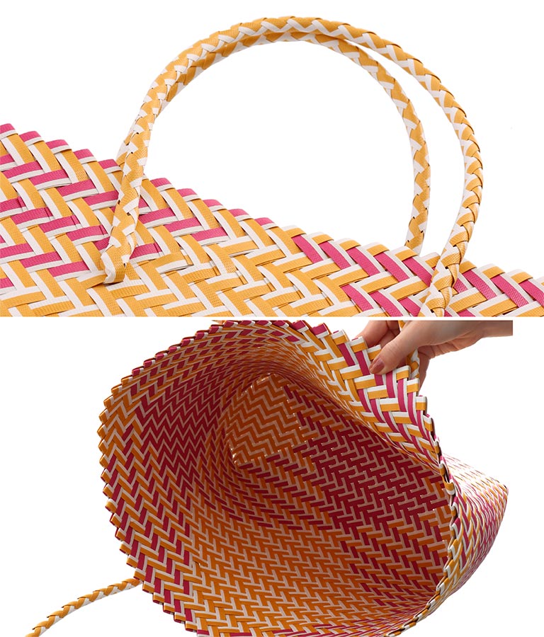 配色カゴBIGトートバッグ 819-6633