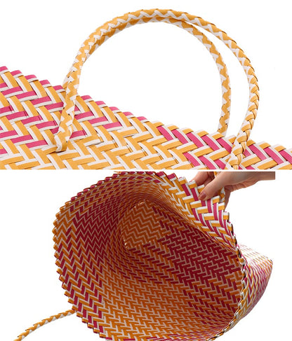 配色カゴBIGトートバッグ 819-6633