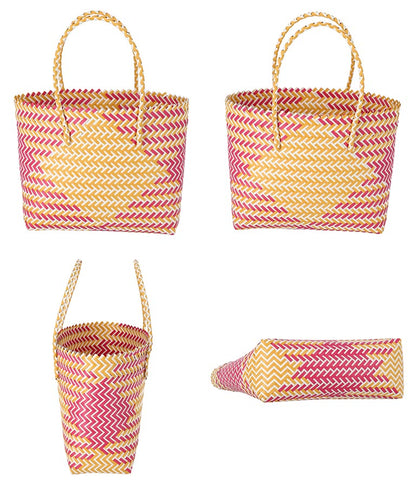 配色カゴBIGトートバッグ 819-6633