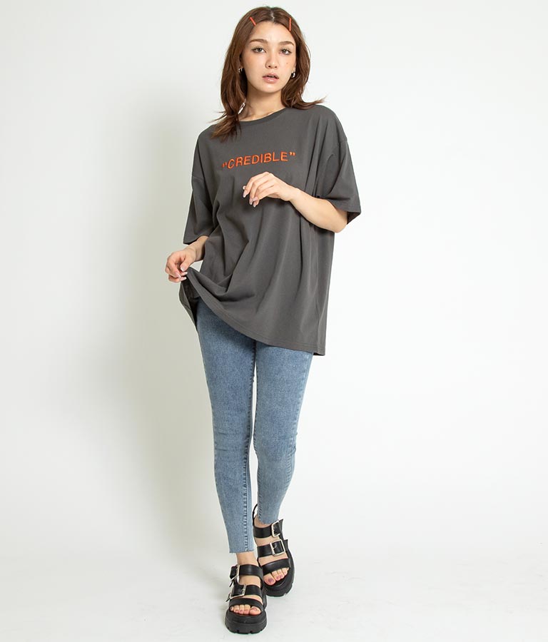 3D刺繍 ビッグTシャツ【親子お揃い】 793-8858