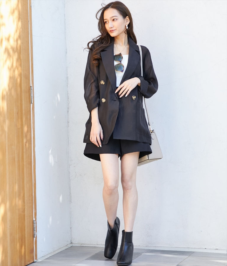 シアー テーラード ジャケット 525-6517