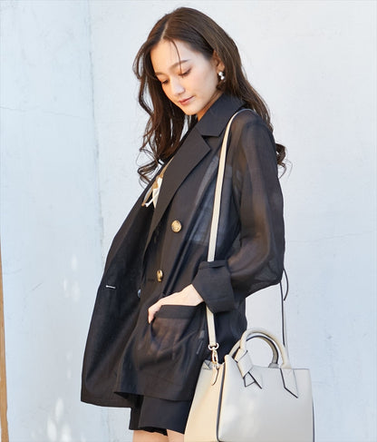 シアー テーラード ジャケット 525-6517