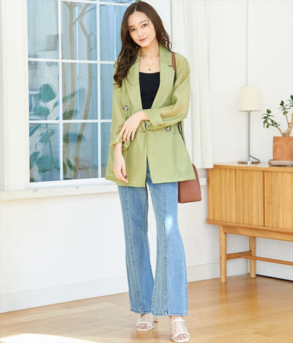 シアー テーラード ジャケット 525-6517