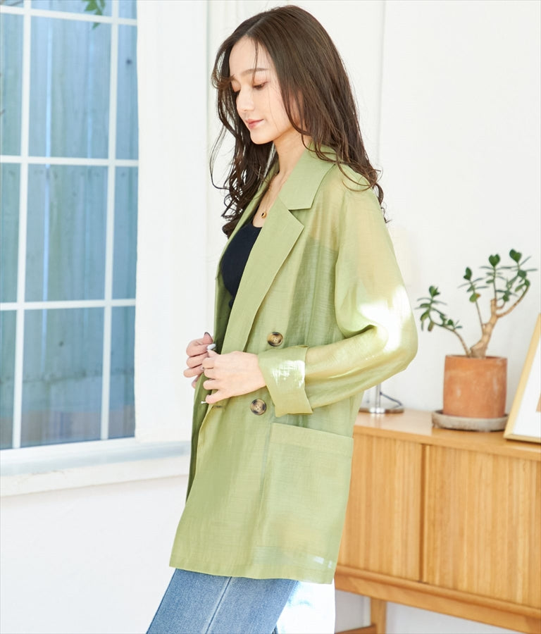 シアー テーラード ジャケット 525-6517