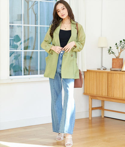 シアー テーラード ジャケット 525-6517