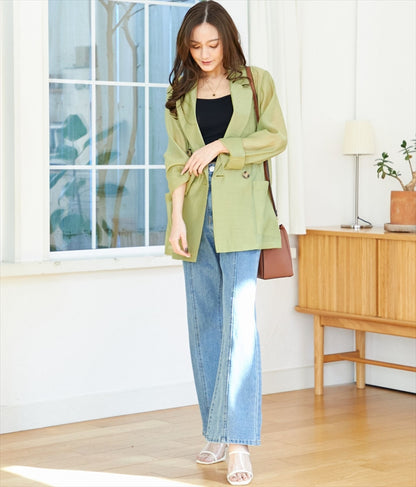 シアー テーラード ジャケット 525-6517