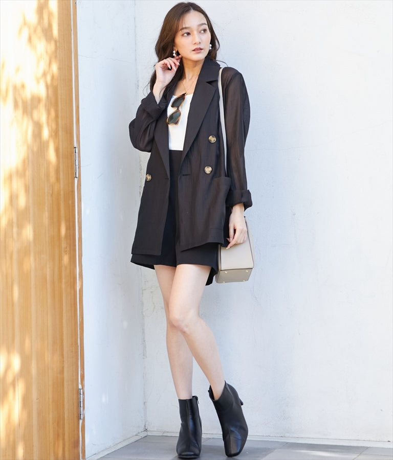 シアー テーラード ジャケット 525-6517