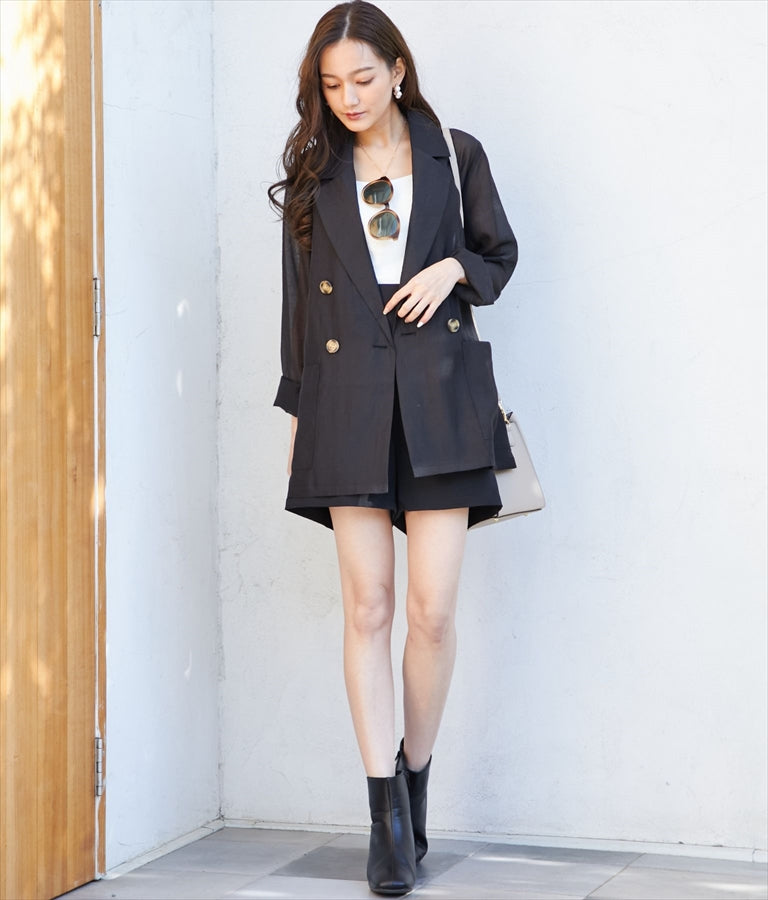 シアー テーラード ジャケット 525-6517