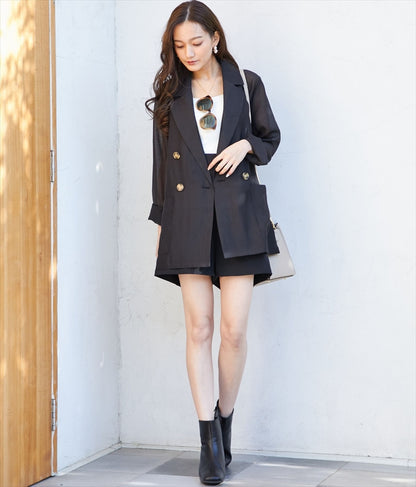 シアー テーラード ジャケット 525-6517