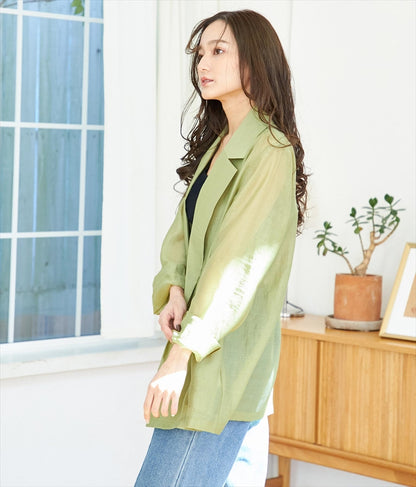 シアー テーラード ジャケット 525-6517