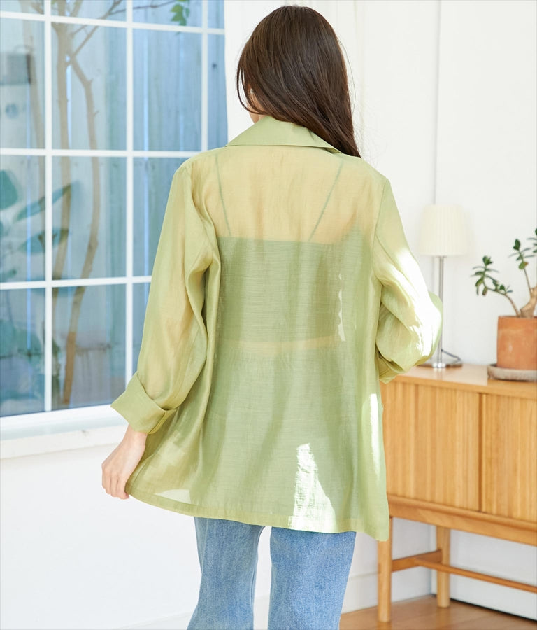 シアー テーラード ジャケット 525-6517