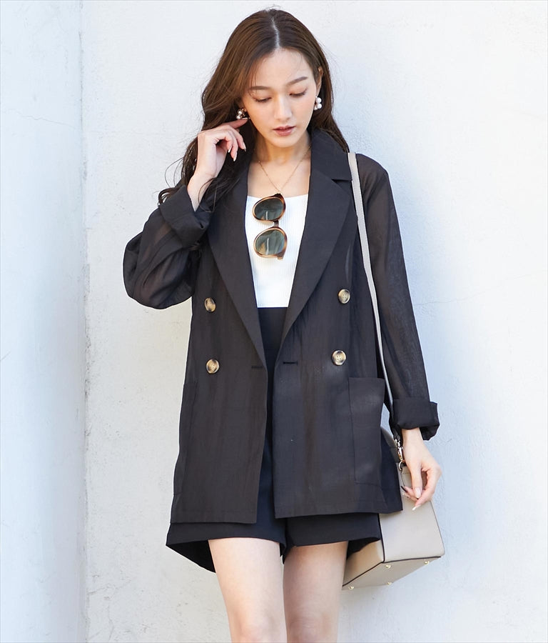 シアー テーラード ジャケット 525-6517