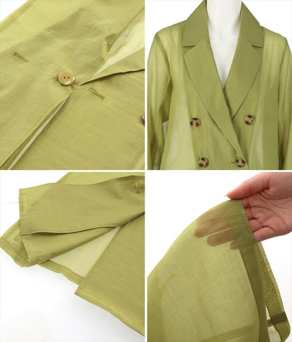 シアー テーラード ジャケット 525-6517