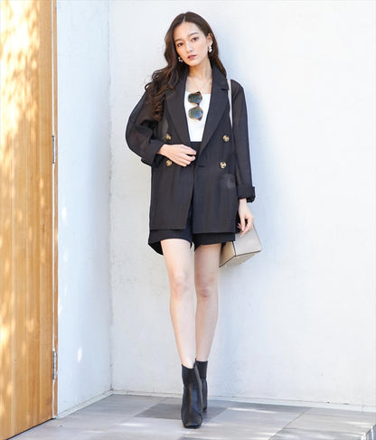 シアー テーラード ジャケット 525-6517