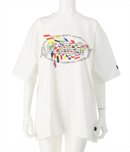 カラー フラッグ プリント ロゴ Tシャツ 【ユニセックス】 30-3027