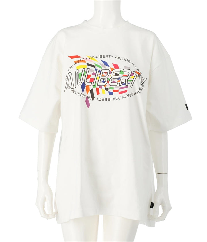 カラー フラッグ プリント ロゴ Tシャツ 【ユニセックス】 30-3027