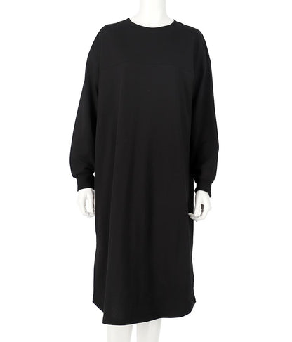 シンプル無地 切替 ラウンド ヘム マキシワンピース 857-5555