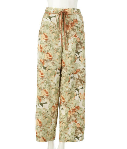 花柄 サイドライン スリット パンツ 492-2523