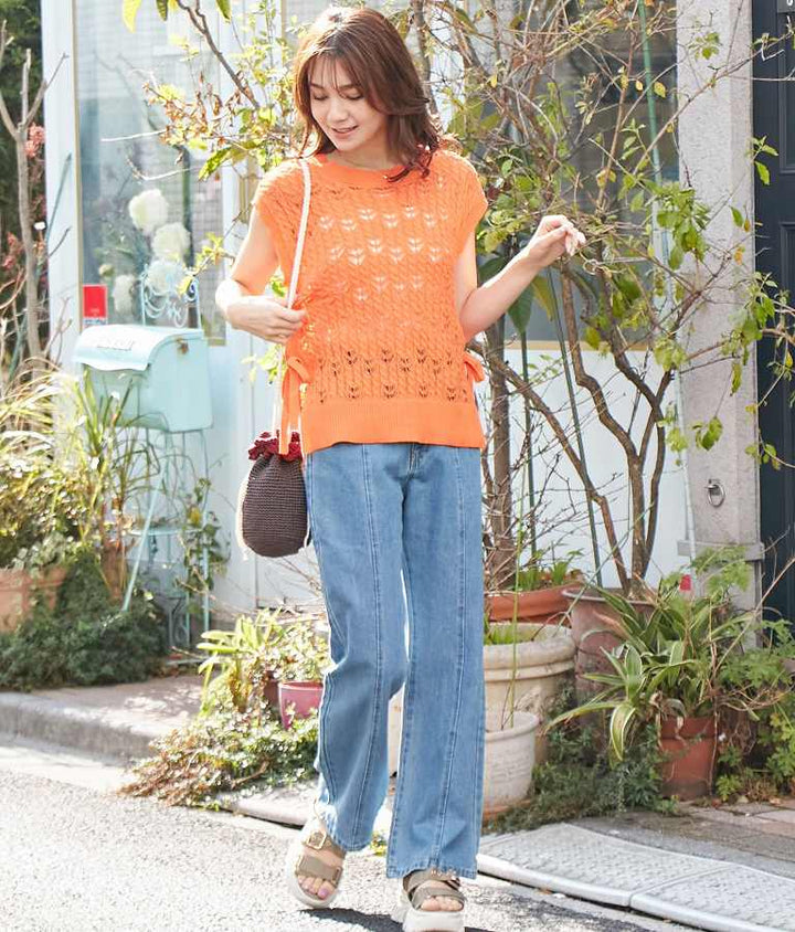 かぎ編み ニット ベスト 524-6560