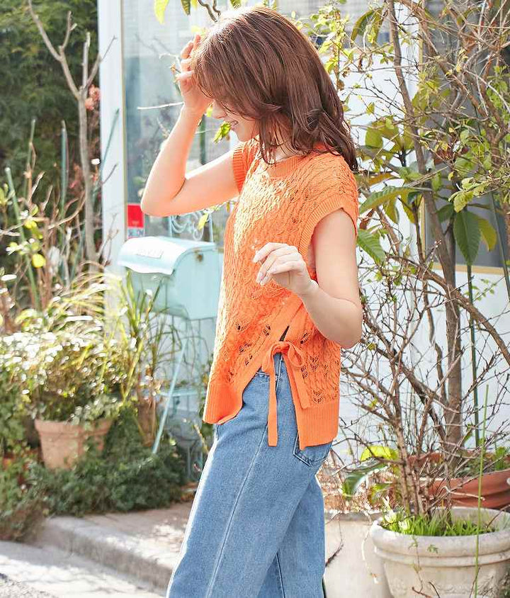 かぎ編み ニット ベスト 524-6560