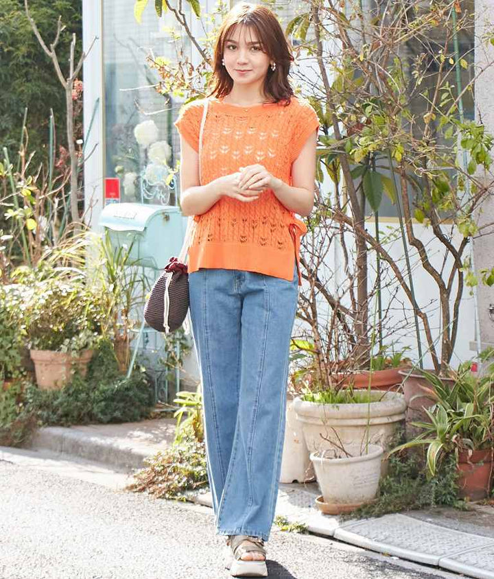 かぎ編み ニット ベスト 524-6560