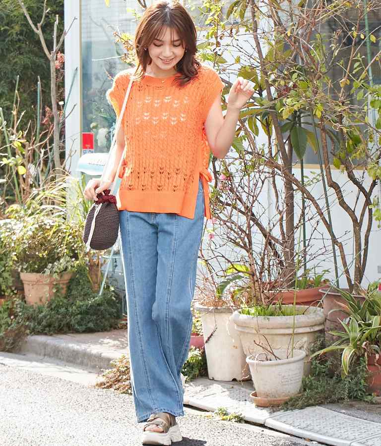 かぎ編み ニット ベスト 524-6560