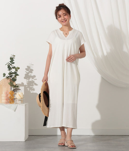 キーネック カットソー ワンピース 527-6616