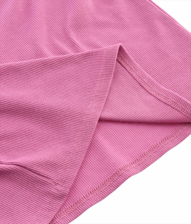 ラグランボリュームスリーブリブトップスカットソー