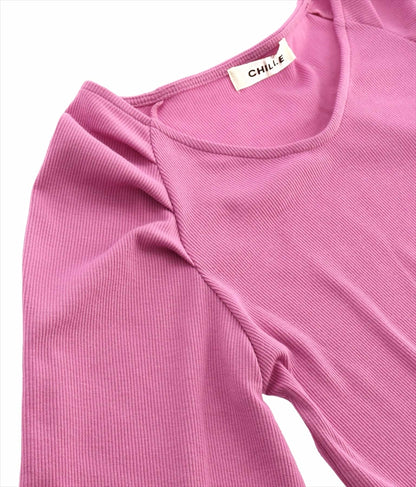 ラグラン ボリュームスリーブ リブ トップス カットソー 523-6589