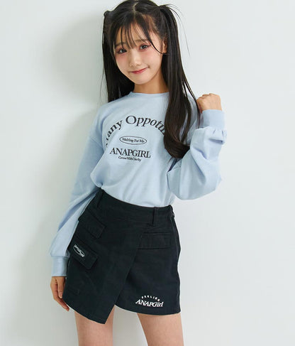刺繍 ロゴ ミニ裏毛 トップス スウェット  913-7072